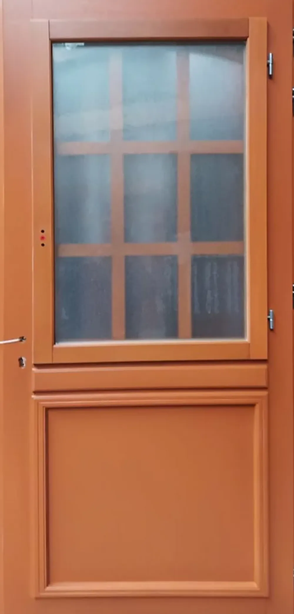 Gd Menuiseries Porte D'Entrée<Porte D'entrée Bois Vitrée Marine, H.215xl.80 Côte Tableau, P.gauche , Poignée, Barillet