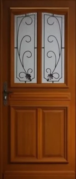 Gd Menuiseries Porte D'entrée Bois Vitrée Mathis, H,200xl,80 Côte Tableau P.droit- Porte D'Entrée