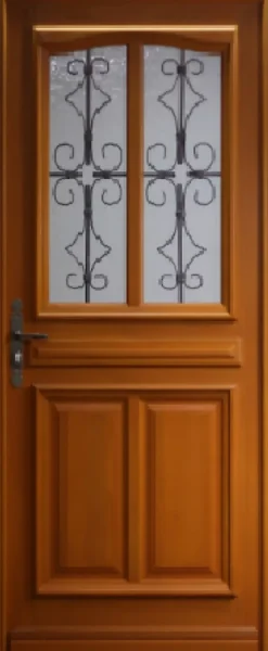 Gd Menuiseries Porte D'entrée Bois Vitrée Manon, H.200 X L.90 Côte Tableau P.droit- Porte D'Entrée