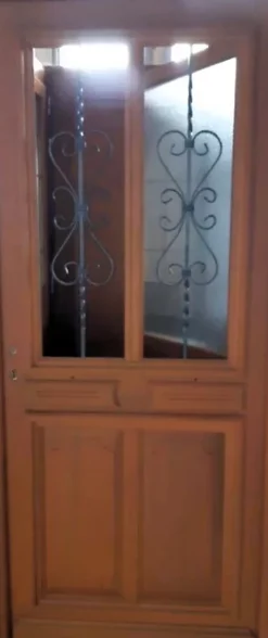 Gd Menuiseries Porte D'entrée Bois Vitrée Mathis, H,200xl,80 Côte Tableau P. Gauche- Porte D'Entrée