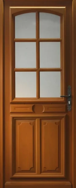 Gd Menuiseries Porte D'Entrée<Porte D'entrée Bois Vitrée Marine, H.215xl.80 Côte Tableau P. Gauche