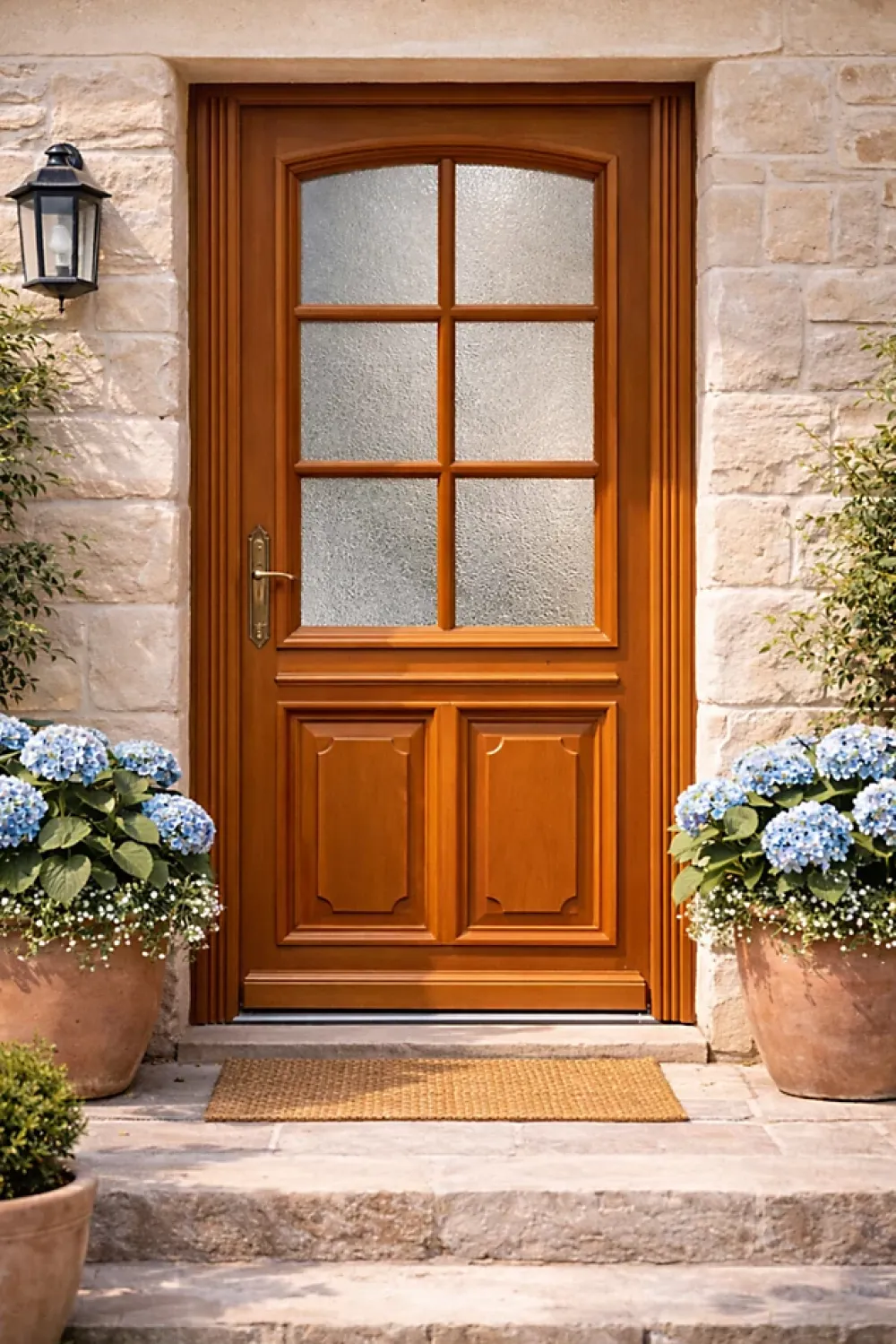 Gd Menuiseries Porte D'Entrée<Porte D'entrée Bois Vitrée Marine, H,200xl,80 Côte Tableau P.droit Poignée, Barillet
