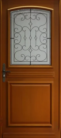 Gd Menuiseries Porte D'entrée Bois Vitrée Perault, H.215xl.90 Côte Tableau P.droit- Porte D'Entrée