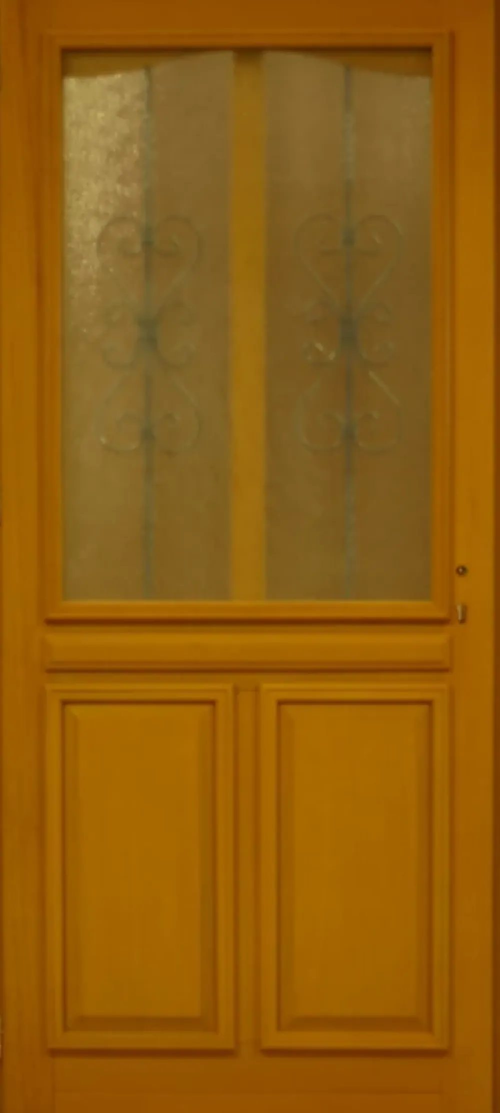 Gd Menuiseries Porte D'Entrée<Porte D'entrée Bois Vitrée Sandy, H.215xl.90 P, Droite Côte Tableau , Poignée, Barillet