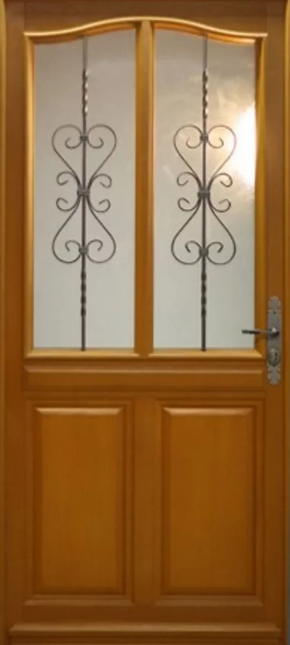 Gd Menuiseries Porte D'entrée Bois Vitrée Sandy, H.215xl.90 Côte Tableau P.gauche- Porte D'Entrée