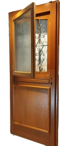 Gd Menuiseries Porte D'entrée Bois Vitrée Vauban, H,200xl,80 Côte Tableau P.droit- Porte D'Entrée