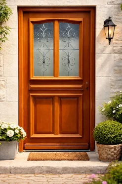 Gd Menuiseries Porte D'Entrée<Porte D'entrée Bois Vitrée Vauban, H,200xl,80 P,gauche, Poignée, Barillet Côte Tableau