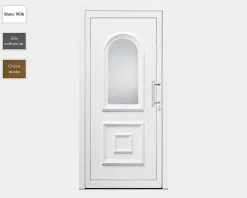 3 in 1 Porte D'Entrée<Porte d'entrée en PVC AP 1436 VENCO Blanc RAL 9016 (L.:850mm x H.:2000mm)