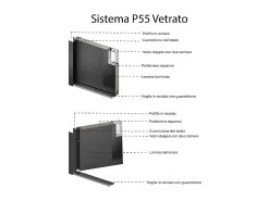 Vente-unique Porte D'Entrée<Porte d'entrée en acier pleine et inox H207 x L100 cm anthracite - épaisseur 68 mm - poussant droit - LUSADA
