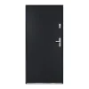 Vente-unique Porte d'entrée en acier pleine H207 x L100 cm anthracite - épaisseur 55 mm - poussant gauche - AGUEDA- Porte D'Entrée