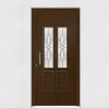3 in 1 Porte d'entrée en aluminium TRADITIONAL DESIGN 5022-1110-9 Imitation bois Ep.55mm (L.:850mm x H.:2150mm)- Porte D'Entrée