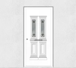 3 in 1 Porte D'Entrée<Porte d'entrée en aluminium TRADITIONAL DESIGN 5025-1131-8 RAL 9016 Ep.70mm (L.:900mm x H.:2150mm)
