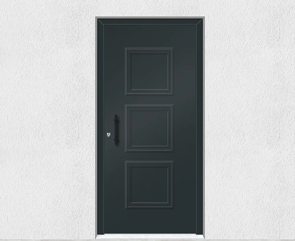 3 in 1 Porte D'Entrée<Porte d'entrée en aluminium TRADITIONAL DESIGN 5100-1140-8 RAL 7016 Ep.70mm (L.:900mm x H.:2150mm)