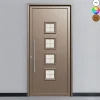 3 in 1 Porte d'entrée en aluminium CLASSIC DESIGN 3107 RAL1019 ( L.: 90 cm x H.: 200 cm)- Porte D'Entrée
