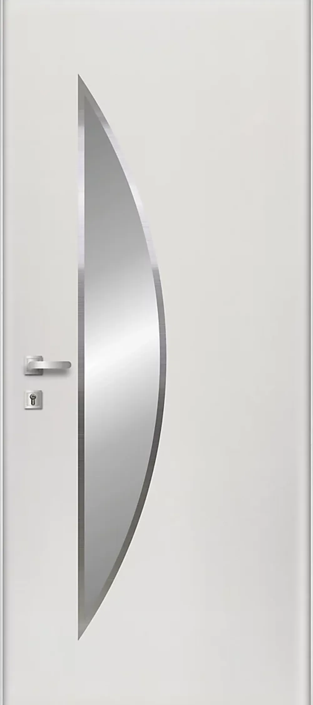 Fortia Porte D'Entrée<Porte d'entrée acier blanc RAL 9003 Ricadi 96 x h.218 cm poussant droit