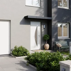 Fortia Porte D'Entrée<Porte d'entrée acier blanc RAL 9003 Ricadi 96 x h.218 cm poussant droit