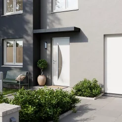 Fortia Porte D'Entrée<Porte d'entrée acier blanc RAL 9003 Ricadi 96 x h.218 cm poussant droit