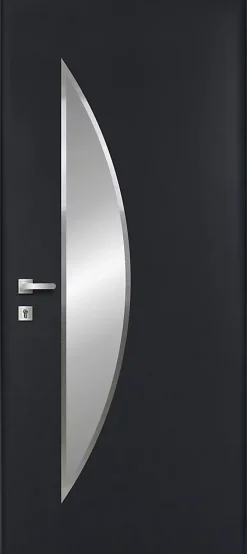 Fortia Porte D'Entrée<Porte d'entrée acier gris RAL 7016 Ricardi 96 x h.218 cm poussant droit