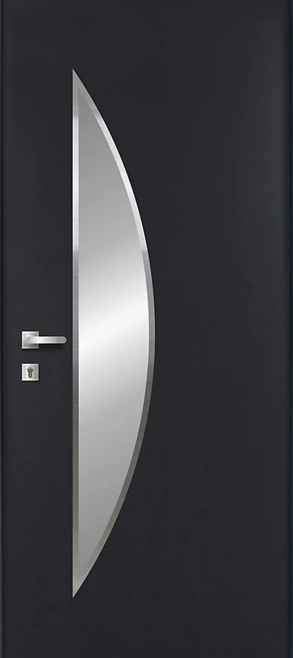 Fortia Porte D'Entrée<Porte d'entrée acier gris RAL 7016 Ricardi 96 x h.218 cm poussant droit