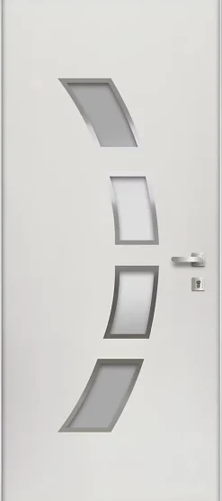 Fortia Porte d'entrée acier blanc RAL 9003 Valtos 96 x h.218 cm poussant gauche- Porte D'Entrée