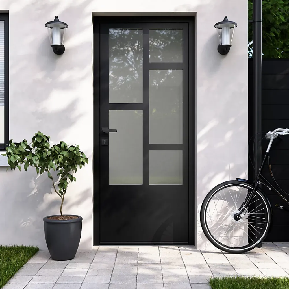 Fortia Porte D'Entrée<Porte d'entrée acier Kribi 96 x h.218 cm poussant droit