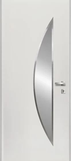 Fortia Porte d'entrée acier blanc RAL 9003 Ricadi 96 x h.218 cm poussant gauche- Porte D'Entrée