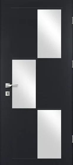 Fortia Porte D'Entrée<Porte d'entrée acier gris RAL 7016 Jesolo 96 x h.218 cm poussant gauche