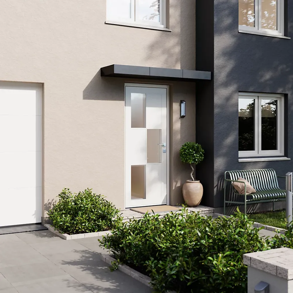 Fortia Porte D'Entrée<Porte d'entrée acier blanc RAL 9003 Jesolo 96 x h.218 cm poussant gauche