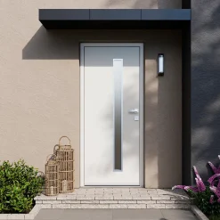 Fortia Porte D'Entrée<Porte d'entrée acier blanc RAL 9003 Pasni 96 x h.218 cm poussant gauche