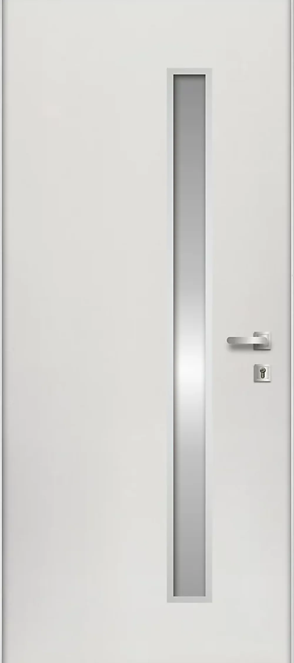 Fortia Porte D'Entrée<Porte d'entrée acier blanc RAL 9003 Pasni 96 x h.218 cm poussant gauche