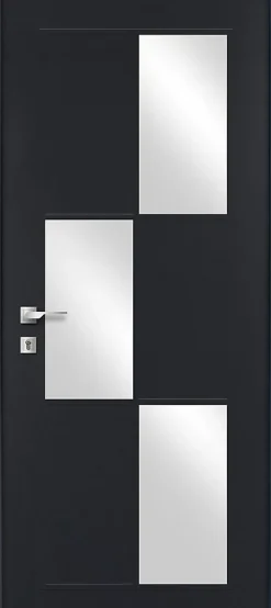 Fortia Porte d'entrée acier gris RAL 7016 Jesolo 96 x h.218 cm poussant droit- Porte D'Entrée