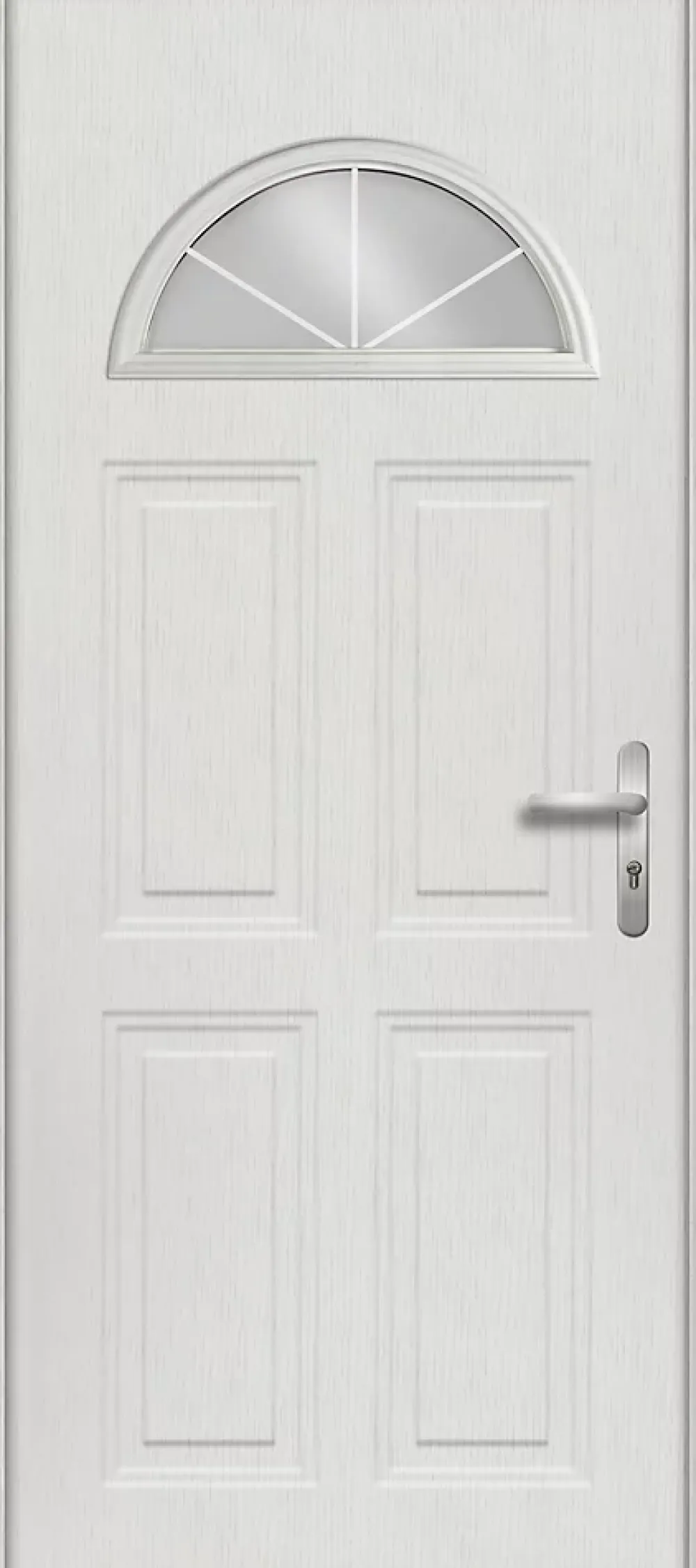 Fortia Porte d'entrée acier blanc RAL 9003 Isabela 96 x h.218 cm poussant gauche- Porte D'Entrée