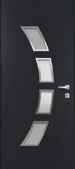 Fortia Porte D'Entrée<Porte d'entrée acier gris RAL 7016 Valtos 96 x h.218 cm poussant gauche