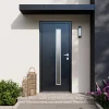 Fortia Porte D'Entrée<Porte d'entrée acier gris RAL 7016 Pasni 96 x h.218 cm poussant droit