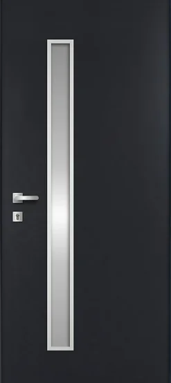 Fortia Porte D'Entrée<Porte d'entrée acier gris RAL 7016 Pasni 96 x h.218 cm poussant droit