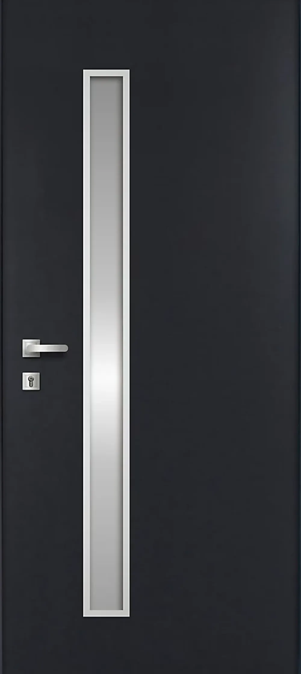 Fortia Porte D'Entrée<Porte d'entrée acier gris RAL 7016 Pasni 96 x h.218 cm poussant droit