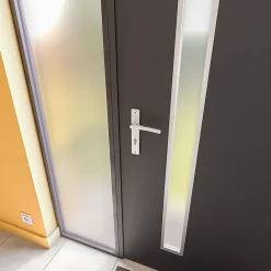 Fortia Porte D'Entrée<Porte d'entrée acier gris RAL 7016 Pasni 96 x h.218 cm poussant droit