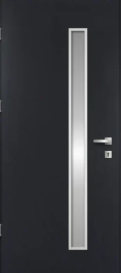 Fortia Porte D'Entrée<Porte d'entrée acier gris RAL 7016 Pasni 96 x h.218 cm poussant droit