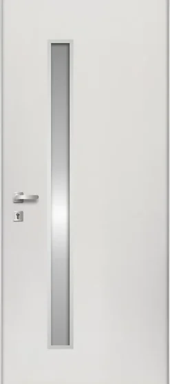 Fortia Porte D'Entrée<Porte d'entrée acier blanc RAL 9003 Pasni 96 x h.218 cm poussant droit