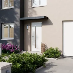 Fortia Porte D'Entrée<Porte d'entrée acier blanc RAL 9003 Pasni 96 x h.218 cm poussant droit