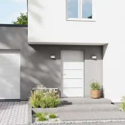 Fortia Porte D'Entrée<Porte d'entrée alu blanc RAL 9003 Cecina 96 x h.218 cm poussant droit