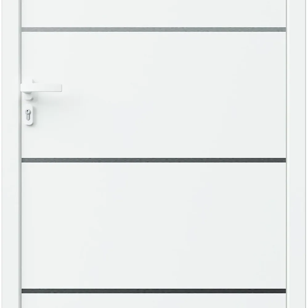 Fortia Porte D'Entrée<Porte d'entrée alu blanc RAL 9003 Cecina 96 x h.218 cm poussant droit