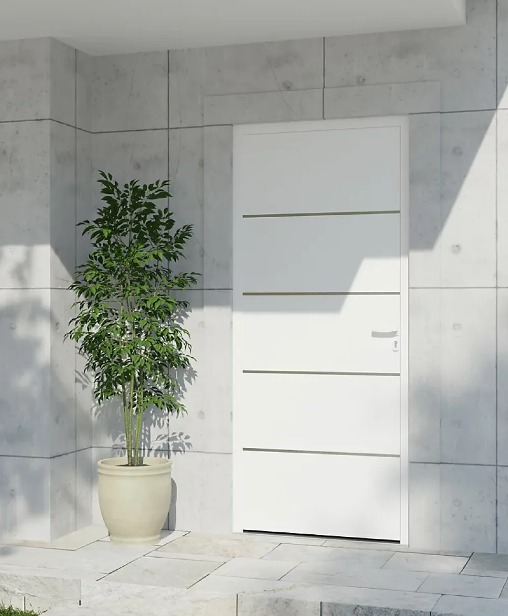 Fortia Porte D'Entrée<Porte d'entrée alu blanc RAL 9003 Cecina 96 x h.218 cm poussant gauche