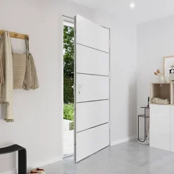 Fortia Porte D'Entrée<Porte d'entrée alu blanc RAL 9003 Cecina 96 x h.218 cm poussant gauche