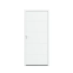 Fortia Porte d'entrée alu blanc RAL 9003 Madryn 96 x h.218 cm poussant droit- Porte D'Entrée