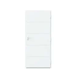 Fortia Porte d'entrée alu blanc RAL 9003 Madryn 96 x h.218 cm poussant droit- Porte D'Entrée