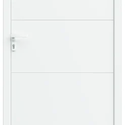 Fortia Porte d'entrée alu blanc RAL 9003 Madryn 96 x h.218 cm poussant droit- Porte D'Entrée