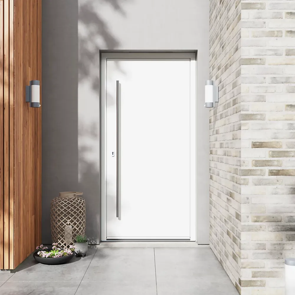 Fortia Porte D'Entrée<Porte d'entrée alu blanc RAL 9003 Kapas 96 x h.218 cm poussant droit
