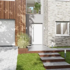 Fortia Porte D'Entrée<Porte d'entrée alu blanc RAL 9003 Kapas 96 x h.218 cm poussant droit