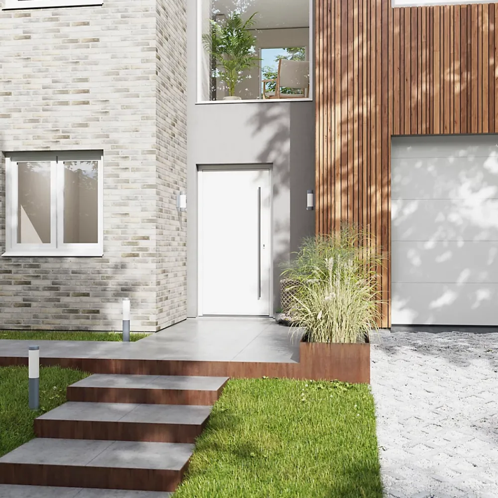 Fortia Porte D'Entrée<Porte d'entrée alu blanc RAL 9003 Kapas 96 x h.218 cm poussant droit